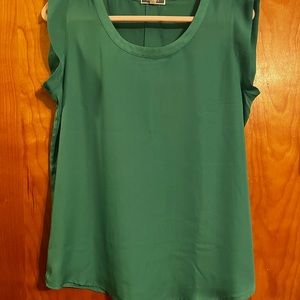 Green tanktop dress blouse